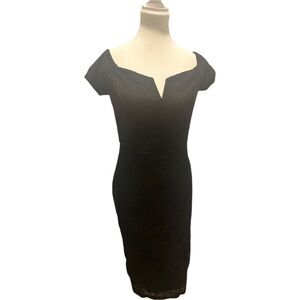 NWT Le Chateau black cocktail dress with lace - size small